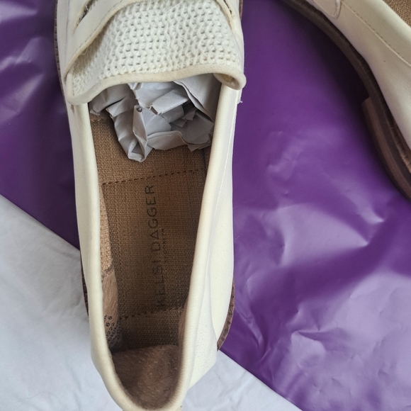 ANTHROPOLOGIE KDB LOAFER SIZE 9 SUEDE CREAM WHITE LENS FLATS TREND STYLE - Picture 5 of 9